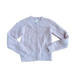 Creamie Light Pink Fuzzy Cardigan
